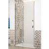GELCO TRINITY CHROME 80cm ľavé dvere do niky s pevnou stenou v rovine, profil chróm, sklo číre, GT1280CL-CH