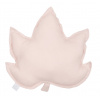 Cotton & Sweets Pure Nature dekoračný vankúš javorový list zo 100% ľanu pudrovo ružová