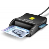 Čítačka eObčianok AXAGON CRE-SM3SD Smart card / ID card & SD/microSD/SIM card FlatReader, USB-A 1.3m cable (CRE-SM3SD)