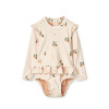 LIEWOOD Sille baby plavky s dlhým rukávom Peach / Sea shell