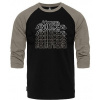 pánske tričko HORSEFEATHERS ROLLIN RAGLAN T-SHIRT BLACK/TAUPE XXL