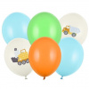 PartyDeco Balóniky latexové Stavebné vozidlá 30 cm 6 ks