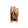 Penthouse Libido Boost bodkovaný babydoll s tangami čierny