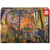 Puzzle Curious Vincent Hie Educa 500 dielov a Fix lepidlo v balení od 11 rokov