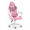 Ružovo-biele látkové herné kreslo HELLS CHAIR HC-1012, HC__5907196011085