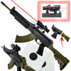 KARABÍNA AK13 ODSSTREĽOVAČKA NA GUĽÔČKY 6mm. ASG MASKÁČ + LASEROVÝ ZAMEROVAČ + 2 terče