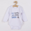 Body s potlačou New Baby 50% MAMIČKA + 50% OTECKO 100% JA modré