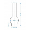 Prokesglass.cz sklenený Lampáš 12,6 cm