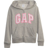 GAP V-BAS LOGO FZ FT sivá,ružová Dievčenská mikina M
