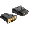 Delock 65466 DVI / HDMI adaptér [1x DVI zástrčka 24+1-pólová - 1x HDMI zásuvka] čierna 0 m; 65466