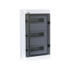 Rozvodnica RH-36/3 na omietku 3x12modulov IP65, biela/dymové dvere