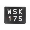 Registračná tabuľa WSK 175 čierna