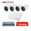 Hikvision IP 4 kamerový set 2MPx dome 1TB