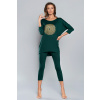 Italian Fashion Zelené dámske pyžamo Italian Fashion Mandala, Veľkosť XXL, Farba zelená
