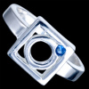 Silver.ag Prsteň strieborný, CZ, geometrický vzor R2775