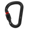 PETZL ATTACHE SCREW LOCK HMS BLACK šroubovací karabina ČERNÁ