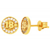 Zlaté napichovacie náušnice 18+