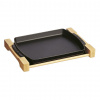STAUB 33 x 23 cm - liatinová grilovacia doska so stojanom