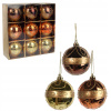 SADA GULÍ na vianočný stromček - sada ZLATÁ HNEDÁ