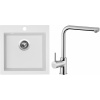 Set Sinks G628 (dřez Viva 455 Milk 28 + baterie Elka Chrom - lesklý)