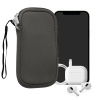kwmobile Universal telefon Pouch Size XL - 6.7/6.8 - Neoprene smartphone Pouch with Zip - Water-Repellent Mobile Pouzdro na telefon - Sleeve in kamenný prach