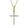 Zlatý prívesok Elements Gold Diamantový krížik, diamant 22x GP1004