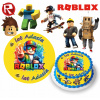 DIGITÁLNA TLAČ Opłatek na tort ROBLOX HRA MAN FACE + POSTAVY + TEXT 5