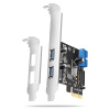 AXAGON PCEU-232RS, PCIe řadič, 2+2x USB 5Gbps port, SATA napájení, Renesas PD720201, SP & LP PCEU-232RS