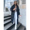 Dlhá zimná bunda v čiernej farbe, ty3761-XL XL