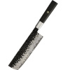 IZMAEL Damaškový kuchynský nôž Yunoka Nakiri/Hnedá 7.5 cm