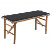 zahrada-XL Skladacia záhradná lavička s podložkou 118 cm bambus 3063849