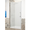 GELCO TRINITY CHROME 80cm ľavé dvere do niky s pevnou stenou v rovine, profil chróm, sklo matné, GT1280ML-CH