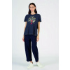 NOHAVICE LA MARTINA WOMAN TROUSERS COTTON TWILL ENSIGN BLUE