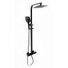 AQUATEK PG-09 BLACK sprchový stĺp s nástennou termostatickou batériou, čierna mat, PG09BLACK