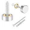 UPEVNENIE ZRKADLA SKLA SKRUTKA 4 ZÁTKY MEĎ 20 mm MONTÁŽ TABUĽKY INOX