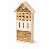 Hmyzí hotel pre včely a motýle z prírodného dreva FSC, 39x20x9 cm