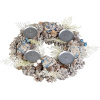 Veniec MagicHome Vianoce, adventný, modro-biely, 30 cm