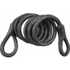 FORCE lanko k zámku kolesa, 150cm / 12mm, čierne