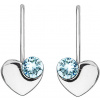 Evolution Group Stříbrné srdíčkové náušnice s krystaly Swarovski 31299.3