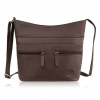 Dámska kožená kabelka Paolo Peruzzi hnedá priestranná
