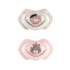 Canpol babies Silikónové cumlíky symetrický set Light touch BONJOUR PARIS ružové 6-18 m