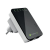 Techly I-WL-REPEATER2 bezdrôtový smerovač Fast Ethernet Čierna, Biela (301078)