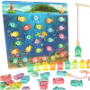 KIK Montessori dřevěná rybářská hra s magnety