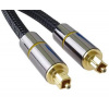 PremiumCord Optický audio kabel Toslink, OD:7mm, Gold-metal design + Nylon 3m kjtos7-3