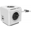 Predlžovací kábel Cubenest Powercube Extended USB PD 20W, A + C, 4x zásuvka, 3m, biela / sivá (6974699971283)