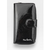 Dámska peňaženka Pierre Cardin z prírodnej kože Black Leaves Vertical Medium Size s ochranou RFID