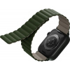 Remienok Uniq Revix Reversible Magnetic remienok pre Apple Watch 45/44/42MM zelený/béžový (UNIQ-45MM-REVGRNTPE)