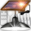 LUSTER SOLÁRNA LED ZÁVESNÁ STROPNÁ LAMPA DO ZÁHRADY, SENZOR, PANEL + DIAĽKOVÉ OVLÁDANIE