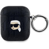 Karl Lagerfeld PU Embossed Karl Head Puzdro na AirPods 1/2 Black KLA2PGKIPK