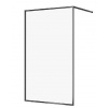Cersanit Larga - Sprchová stena Walk-In, 120x200 cm, čierna/číre sklo S932-140